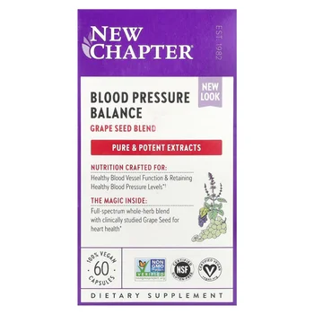 Blood Pressure Balance, Grape Seed Blend, 60 Vegan Capsules