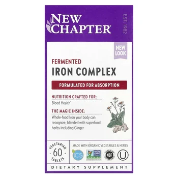 Fermented Iron Complex, 60 Vegetarian Tablets