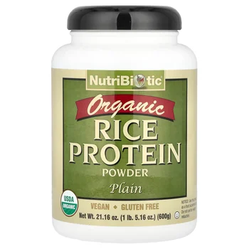 Organic Rice Protein Powder, Plain, 1 lb 5.16 oz (600 g)