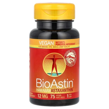 BioAstin®, Hawaiian Astaxanthin, 12 mg, 75 Vegan Soft Gels