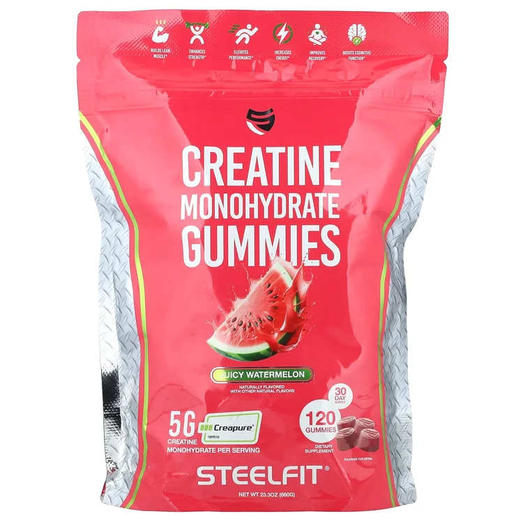 Creatine Monohydrate Gummies, Juicy Watermelon, 120 Gummies image 1