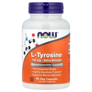 L-Tyrosine, 750 mg, 90 Veg Capsules