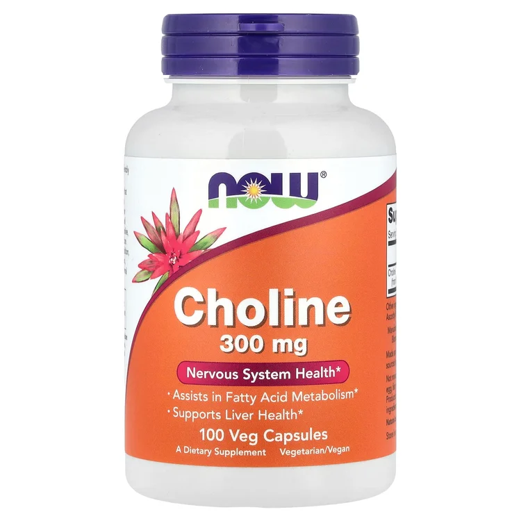 Choline , 300 mg , 100 Veg Capsules image 1