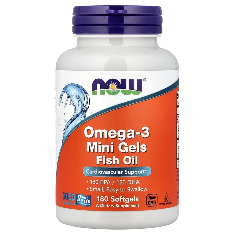 Omega-3 Mini Gels Fish Oil, 180 Softgels (0.5 g per Softgel) image 1