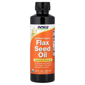 Certified Organic Flax Seed Oil, 12 fl oz (355 ml)