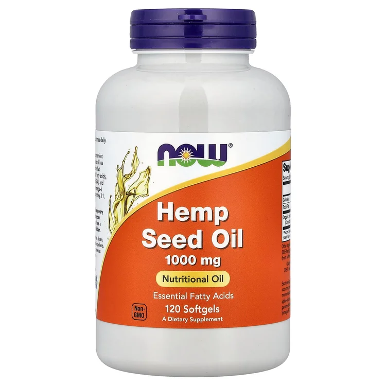 Hemp Seed Oil, 1,000 mg, 120 Softgels image 1