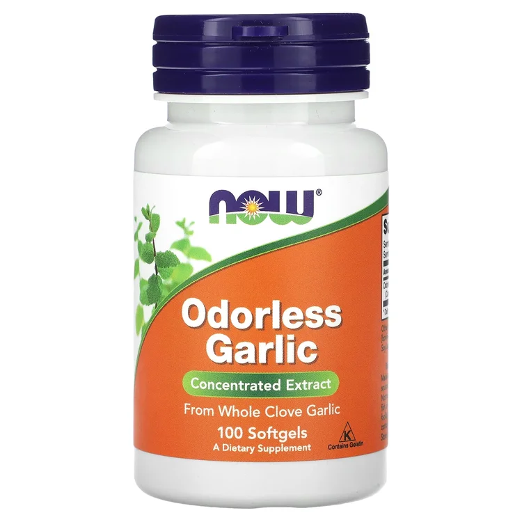 Odorless Garlic, Concentrated Extract, 100 Softgels (25 mg per Softgel) image 1
