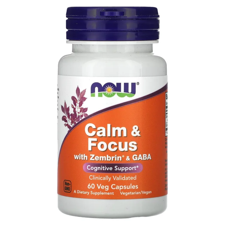 Calm & Focus With Zembrin & GABA, 60 Veg Capsules image 1