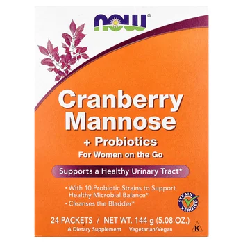Cranberry Mannose + Probiotics, For Women On The Go, 24 Packets, 0.21 oz (6 g) Each