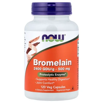 Bromelain, 500 mg (2,400 GDU/g), 120 Veg Capsules