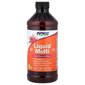 Liquid Multi with Xylitol, Iron-Free, Tropical Orange, 16 fl oz (473 ml)