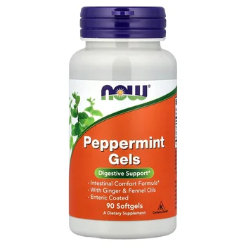 Peppermint Gels With Ginger & Fennel Oils, 90 Softgels