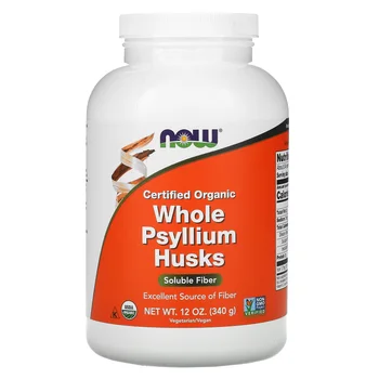 Certified Organic Whole Psyllium Husks, 12 oz (340 g)