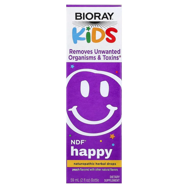 Kids, NDF® Happy, Peach, 2 fl oz (59 ml) image 1