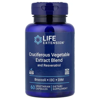 Cruciferous Vegetable Extract Blend with Resveratrol, 60 Vegetarian Capsules