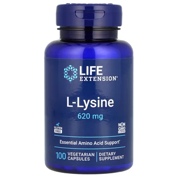 L-Lysine, 620 mg, 100 Vegetarian Capsules