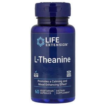 L-Theanine, 60 Vegetarian Capsules (100 mg per Capsule)