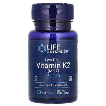 Low Dose Vitamin K2 (MK-7), 45 mcg, 90 Softgels