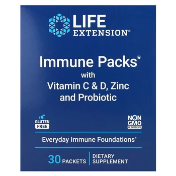 Immune Packs with Vitamin C & D, Zinc and Probiotic, 30 Packets