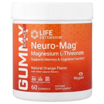 Neuro-Mag®, Magnesium L-Threonate, Natural Orange, 60 Gummies (36 mg per Gummy)