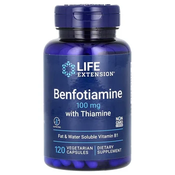 Benfotiamine with Thiamine, 100 mg, 120 Vegetarian Capsules