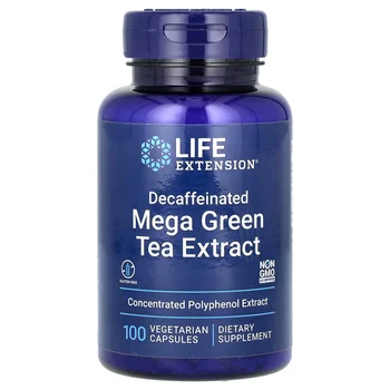 Mega Green Tea Extract, Decaffeinated, 100 Vegetarian Capsules (725 mg per Capsule)
