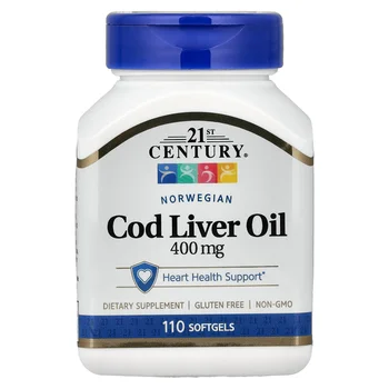 Norwegian Cod Liver Oil, 400 mg, 110 Softgels