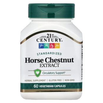 Horse Chestnut Extract, Standardized, 60 Vegetarian Capsules (300 mg per Capsules)
