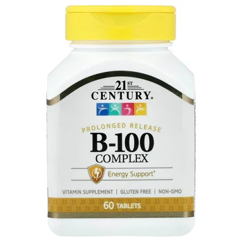 B-100 Complex, Prolonged Release, 60 Tablets