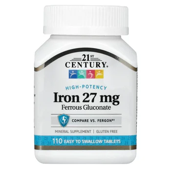 High-Potency Iron, 27 mg, 110 Easy to Swallow Tablets