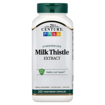 Milk Thistle Extract, Standardized , 200 Vegetarian Capsules (87.5 mg per Capsule)