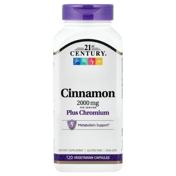 Cinnamon plus Chromium, 120 Vegetarian Capsules