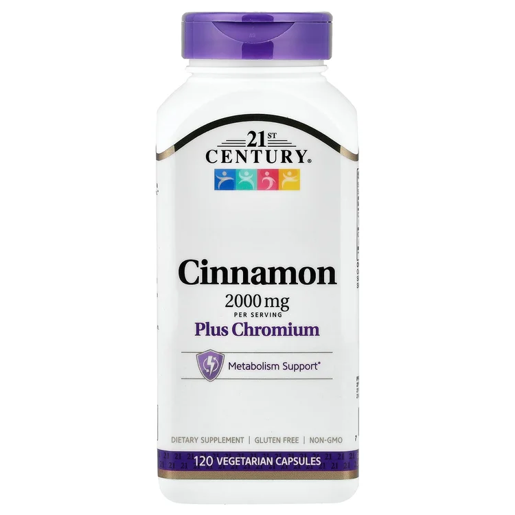 Cinnamon plus Chromium, 120 Vegetarian Capsules image 1