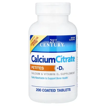 Calcium Citrate Petites + D3, 200 Coated Tablets