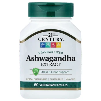 Ashwagandha Extract, Standardized, 60 Vegetarian Capsules (500 mg per Capsule)