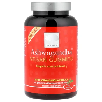 Ashwagandha™ Vegan Gummies, Mango/Peach, 60 Gummies