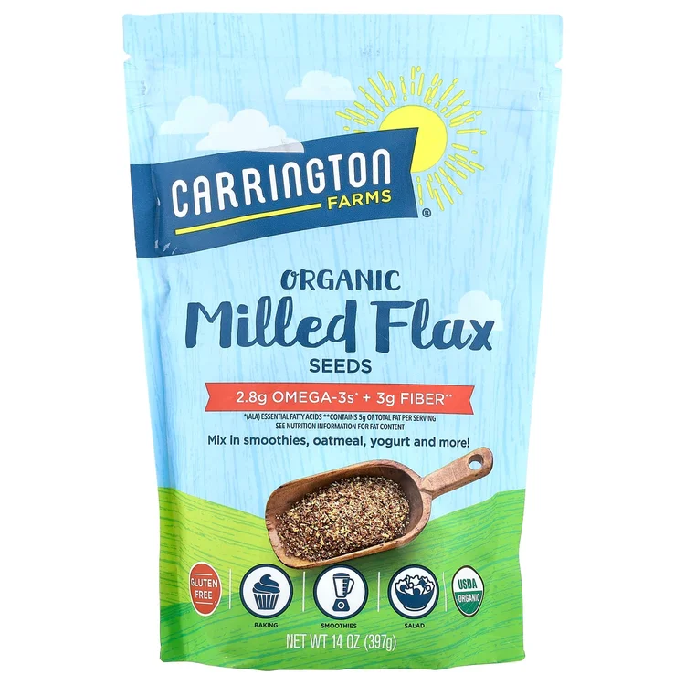 Organic Milled Flax Seeds, 14 oz (397 g) image 1