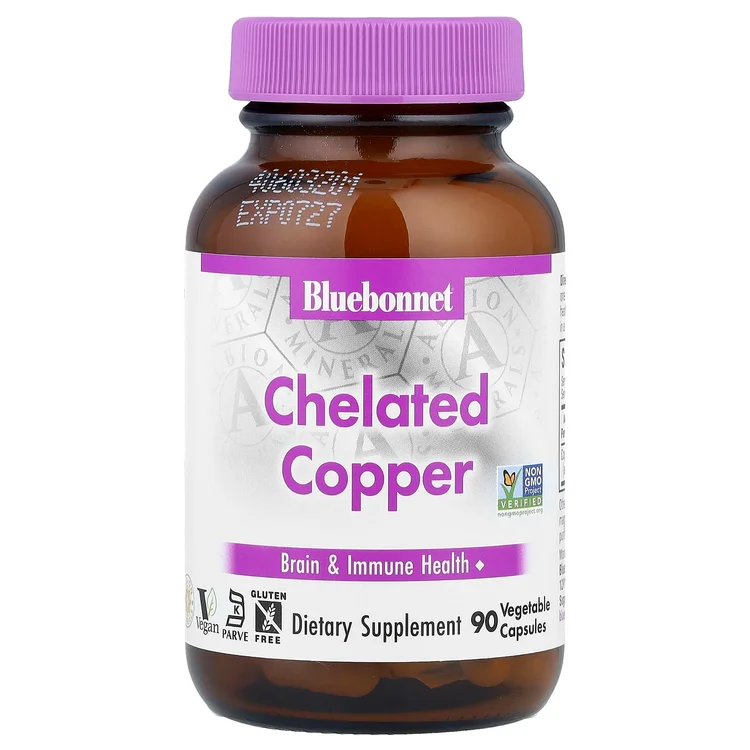 Chelated Copper, 3 mg , 90 Vegetable Capsules image 1