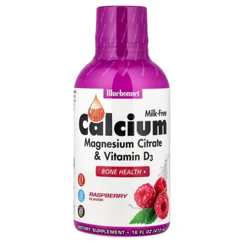Liquid Calcium, Magnesium Citrate & Vitamin D3, Raspberry, 16 fl oz (473 ml)