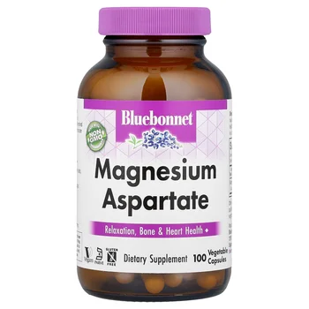 Magnesium Aspartate, 100 Vegetable Capsules (200 mg per Capsule)