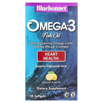 Omega-3 Fish Oil, Heart Health, Lemon, 120 Softgels (1,000 mg per Softgel)