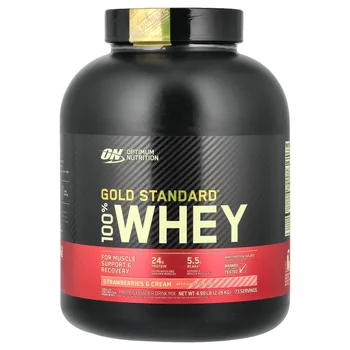 Gold Standard® 100% Whey, Strawberries & Cream, 4.99 lb (2.26 kg)