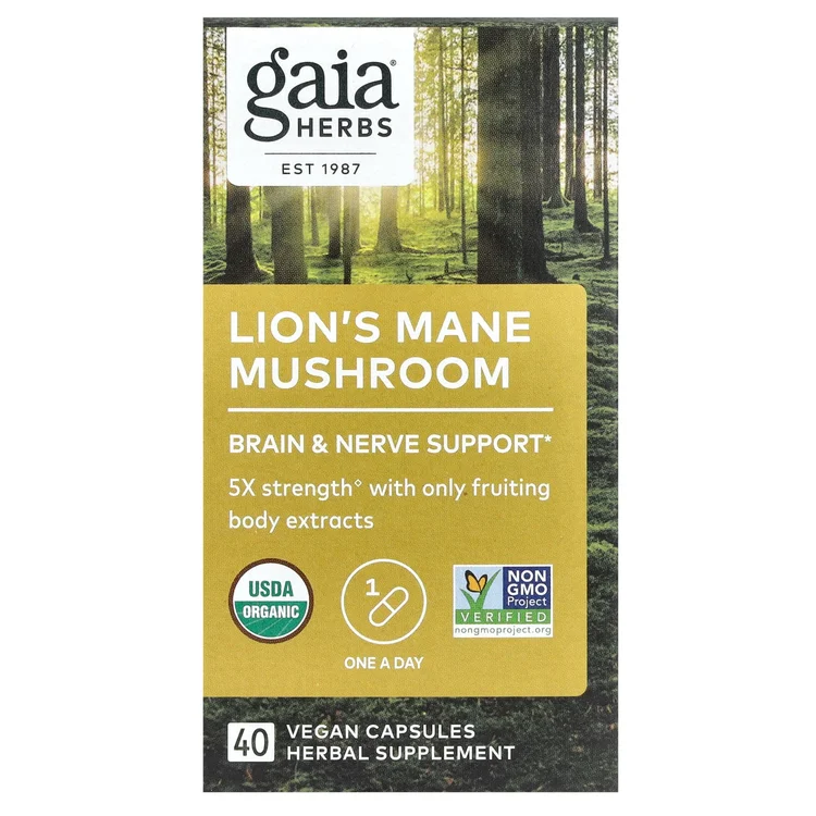 Lion's Mane Mushroom, 40 Vegan Capsules image 1