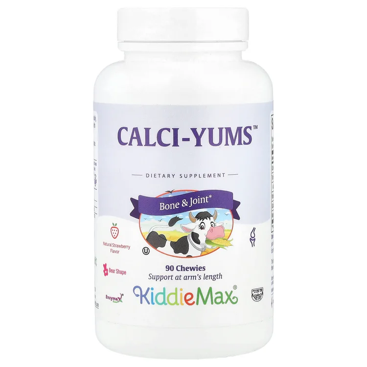 KiddieMax® Calci-Yums™ , Natural Strawberry, 90 Chewies image 1