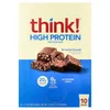 High Protein Bars, Brownie Crunch, 10 Bars, 2.1 oz (60 g) Each image 1