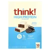 High Protein Bars, Cookies & Cream, 10 Bars, 2.1 oz (60 g) Each image 1