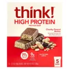 High Protein Bars, Chunky Peanut Butter, 5 Bars, 2.1 oz (60 g) Each image 1