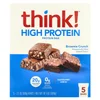 High Protein Bars, Brownie Crunch, 5 Bars, 2.1 oz (60 g) Each image 1