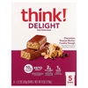 Delight Protein Bar, Chocolate Peanut Butter Cookie Dough, 5 Bars, 1.2 oz (34 g) Each