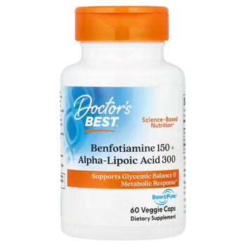 Benfotiamine 150 + Alpha-Lipoic Acid 300, 60 Veggie Caps